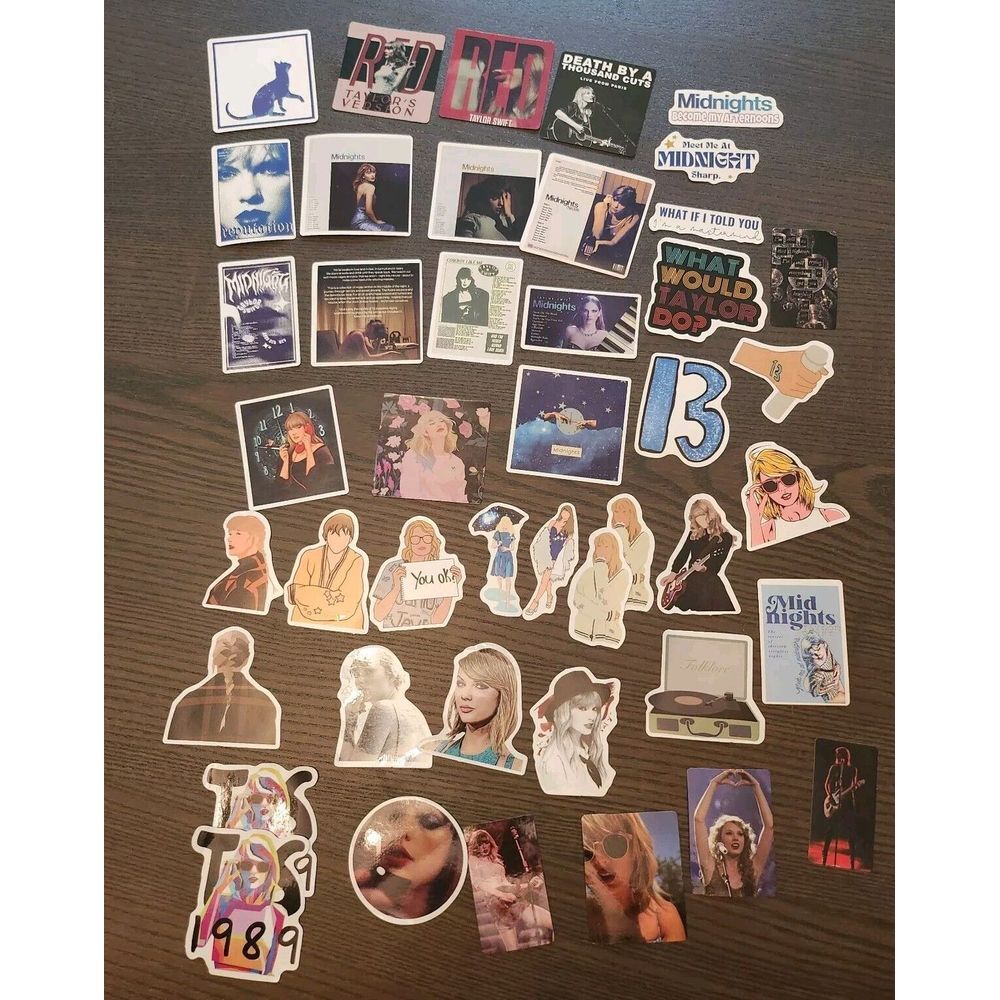 44 pc Taylor Swift Vinyl Stickers Music Tour Laptop Waterproof‎ Decals Swifties